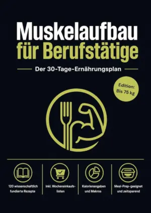 Muskelaufbau für Berufstätige E-Book-Cover bis 75 kg